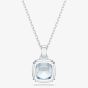 Swarovski Millenia Rhodium Plated Cushion Cut Blue Pendant 5760057