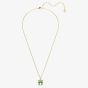 Swarovski Millenia 18ct Yellow Gold Plated Cushion Cut Green Pendant 5764821