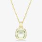 Swarovski Millenia 18ct Yellow Gold Plated Cushion Cut Green Pendant 5764821