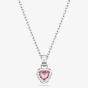 Swarovski Chroma Rhodium Plated Pink Heart Pendant 5757789