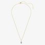 Swarovski Chroma 18ct Yellow Gold Plated Pear Cut Blue Pendant 5757786