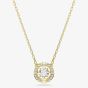 Swarovski Una Angelic 18ct Yellow Gold Round Cut Halo Pendant 5758061
