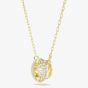 Swarovski Una Angelic 18ct Yellow Gold Round Cut Halo Pendant 5758061