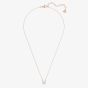Swarovski Attract Square Clear Crystal Rose Gold Tone Necklace 5510698