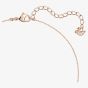 Swarovski Attract Square Clear Crystal Rose Gold Tone Necklace 5510698