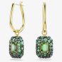 Swarovski Sublima 18ct Yellow Gold Plated Emerald Cut Cluster Drop Earrings 5752890
