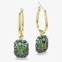 Swarovski Sublima 18ct Yellow Gold Plated Emerald Cut Cluster Drop Earrings 5752890