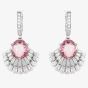 Swarovski Idyllia Rhodium Plated Pink Shell Dropper Earrings 5680295
