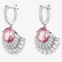 Swarovski Idyllia Rhodium Plated Pink Shell Dropper Earrings 5680295