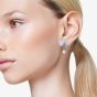 Swarovski Idyllia Rhodium Plated Blue Sheel & Pearl Dropper Earrings 5680301