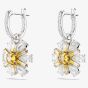 Swarovski Idyllia Rhodium Plated Yellow Flower Dropper Earrings 5683243