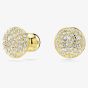 Swarovski Meteora Gold Plated White Crystal Stud Earrings 5683444