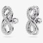 Swarovski Hyperbola Rhodium Plated White Infinity Earrings 5687269