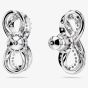 Swarovski Hyperbola Rhodium Plated White Infinity Earrings 5687269