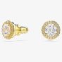 Swarovski Una Gold Tone Plated Halo Stud Earrings 5686637