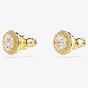 Swarovski Una Gold Tone Plated Halo Stud Earrings 5686637