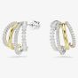 Swarovski Hyperbola Two Colour Mini Half Hoop Earrings 5689718