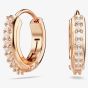 Swarovski Matrix Rose Gold Tone Plated Mini Hoop Earrings 5690669