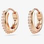 Swarovski Matrix Rose Gold Tone Plated Mini Hoop Earrings 5690669