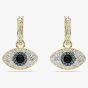 Swarovski Symbolica Gold Tone Plated Evil Eye Dropper Earrings 5692163