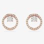 Swarovski Constella Rose Gold Tone Plated Circle Stud Earrings 5692263