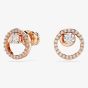 Swarovski Constella Rose Gold Tone Plated Circle Stud Earrings 5692263