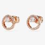 Swarovski Constella Rose Gold Tone Plated Circle Stud Earrings 5692263