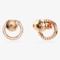 Swarovski Constella Rose Gold Tone Plated Circle Stud Earrings 5692263