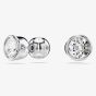 Swarovski Imber Rhodium Plated White Round Stud Earrings 5696073