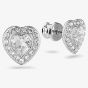 Ariana Grande X Swarovski Capsule White Crystal Heart Stud Earrings 5720859