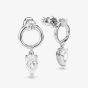 Swarovski Mesmera Rhodium Plated White Zirconia Drop Stud Earrings 5723177