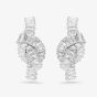 Swarovski Matrix Rhodium Plated White Zirconia Knot Stud Earrings 5727040