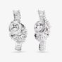 Swarovski Matrix Rhodium Plated White Zirconia Knot Stud Earrings 5727040