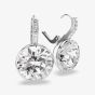 Swarovski Millenia Rhodium Plated Round White Crystal Drop Earrings 5731149