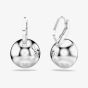 Swarovski Millenia Rhodium Plated Round White Crystal Drop Earrings 5731149