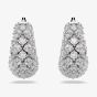 Swarovski Sublima Rhodium Plated White Zirconia Hoop Earrings 5732282