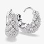Swarovski Sublima Rhodium Plated White Zirconia Hoop Earrings 5732282