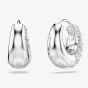 Swarovski Sublima Rhodium Plated White Zirconia Hoop Earrings 5732282