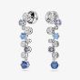 Swarovski Constella Rhodium Plated Blue & White Crystal Drop Earrings 5732775
