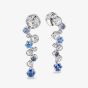 Swarovski Constella Rhodium Plated Blue & White Crystal Drop Earrings 5732775