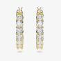 Swarovski Matrix Vittore Gold Tone Plated White Zirconia Hoop Earrings 5733398
