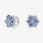 Swarovski Magic Rhodium Plated Blue Zirconia Snowflake Stud Earrings 5734242