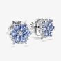 Swarovski Magic Rhodium Plated Blue Zirconia Snowflake Stud Earrings 5734242