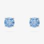Swarovski Stilla Attract Rhodium Plated Round Blue Zirconia Stud Earrings 5734250