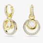 Swarovski Hyperbola Gold Tone Plated Dancing Stone Earrings 5738249