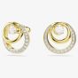 Swarovski Hyperbola Gold Tone Plated Crystal Stud Earrings 5740407