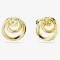 Swarovski Hyperbola Gold Tone Plated Crystal Stud Earrings 5740407