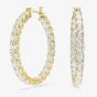 Swarovski Matrix Gold Tone Plated Zirconia Hoop Earrings 5750620