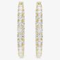 Swarovski Matrix Gold Tone Plated Zirconia Hoop Earrings 5750620