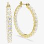 Swarovski Matrix Gold Tone Plated Zirconia Hoop Earrings 5750620
